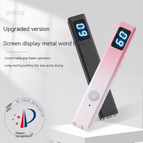 Metal One-word Small Portable Nail Lamp with Screen Display