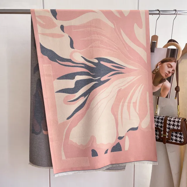 Artificial Cashmere Scarf Women's Autumn And Winter Sy38631 Pink - Shop at LoveMi