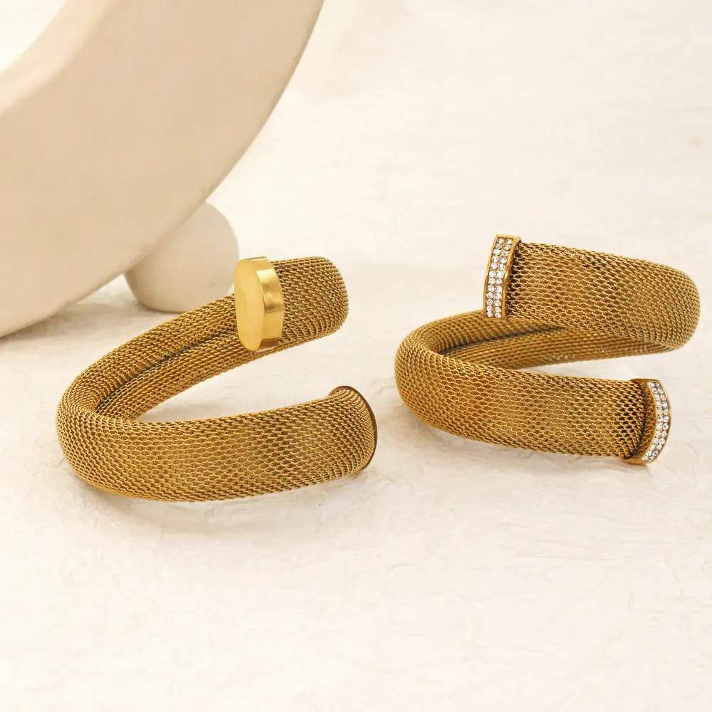 Women's Mesh Cross Stainless Steel Bracelet