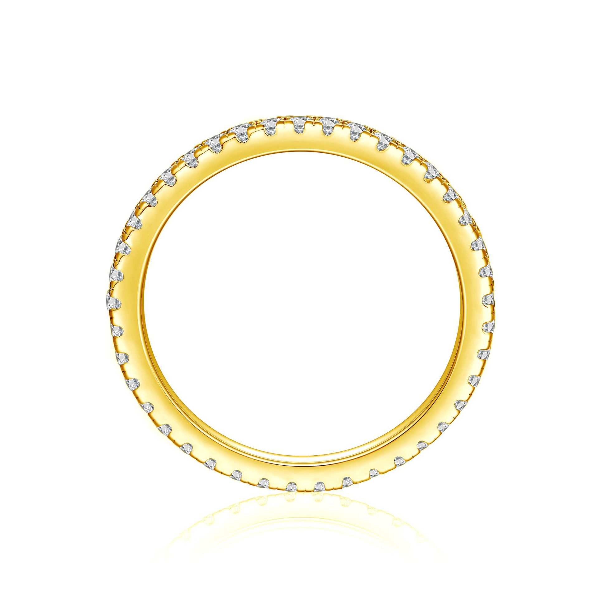 Womens Full-Crystal Simple Fashionable Casual Ring thumbnail 2