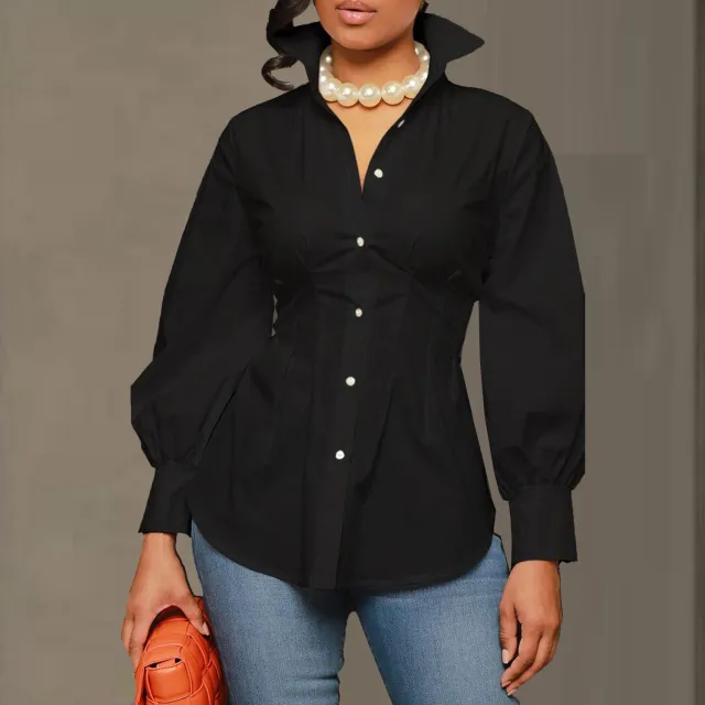 Slim Fit Suit Button Shirt Black - Shop at LoveMi