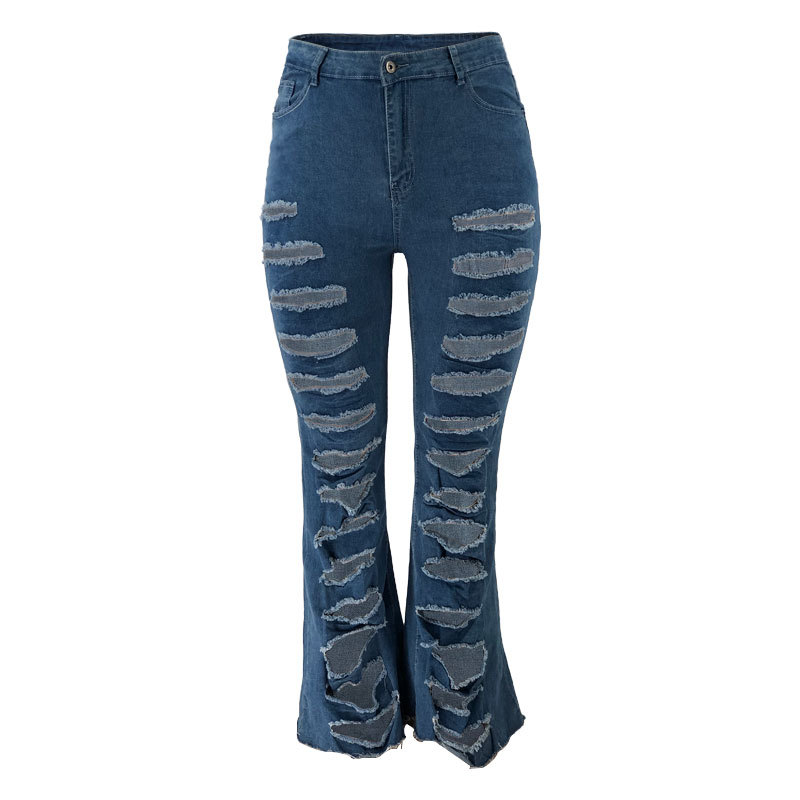 Title 13, Jeans strappati da donna taglia grande, nuovo t...