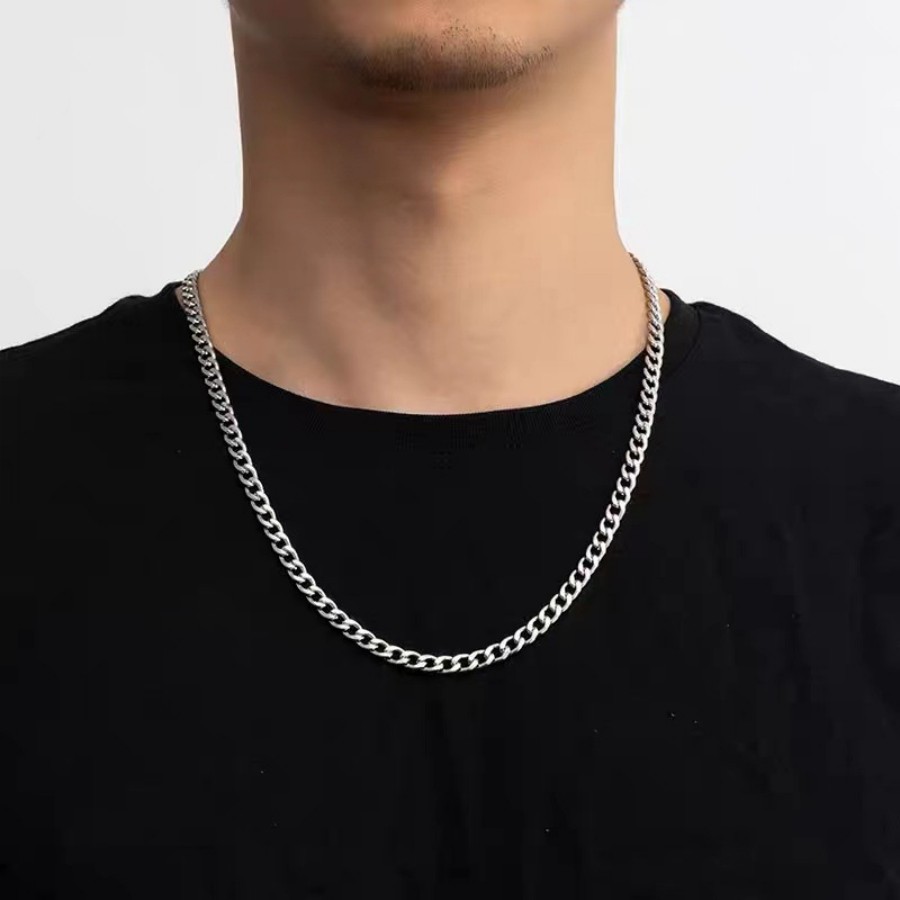 European And American Personalized Trendy Men's Cuban Link Chain Dense Chain Stainless Steel
