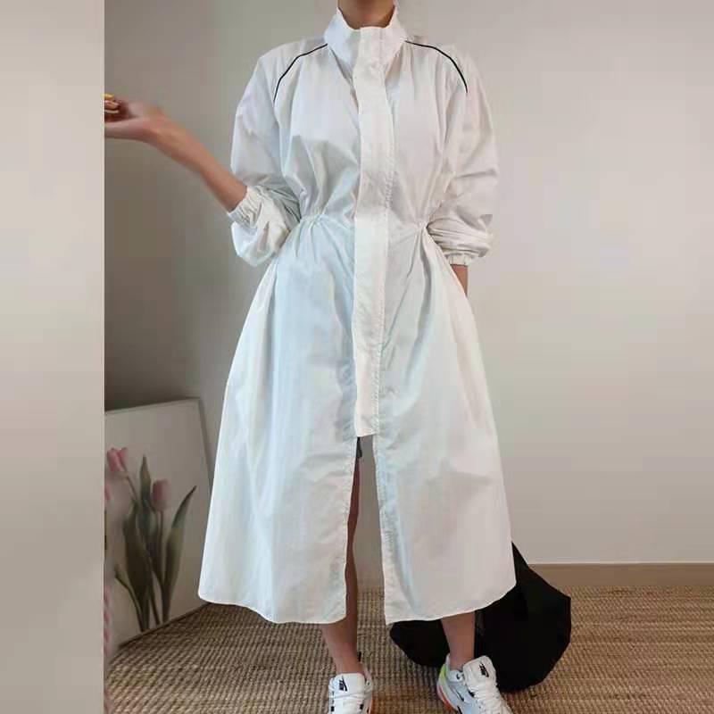 Versatile Below The Knee Dress Long Coat - Image 5