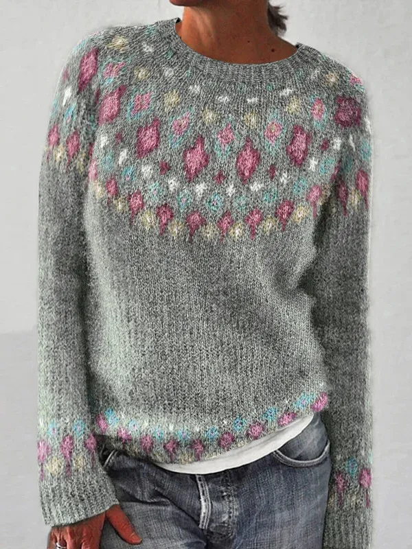 3D Women's Printed Wear Round Neck Soft Sweater - Shop at LoveMi