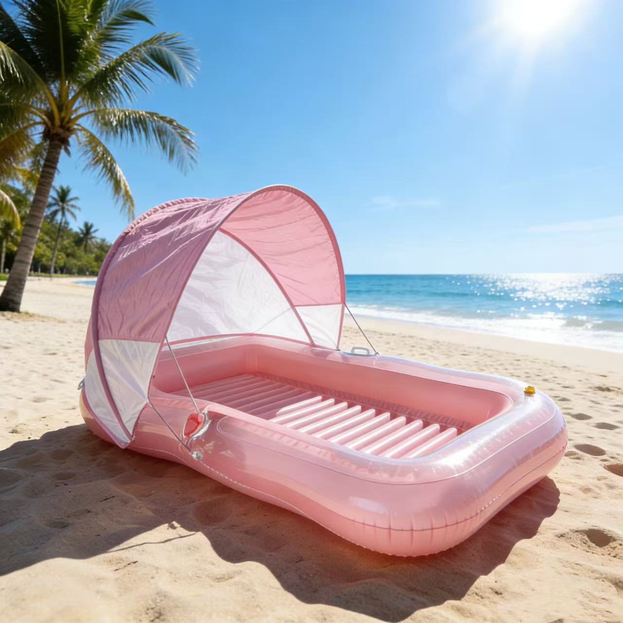 Inflatable Maple Leaf Floating Bed Swimming Ring Backrest Float Raft 10