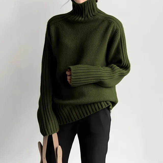 Versatile Simple Fashion Classic Sweater Olive - Shop at LoveMi