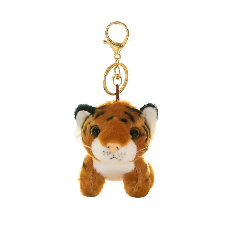 Simulation Tiger Chinese Zodiac Tiger Plush Toy Key Chain