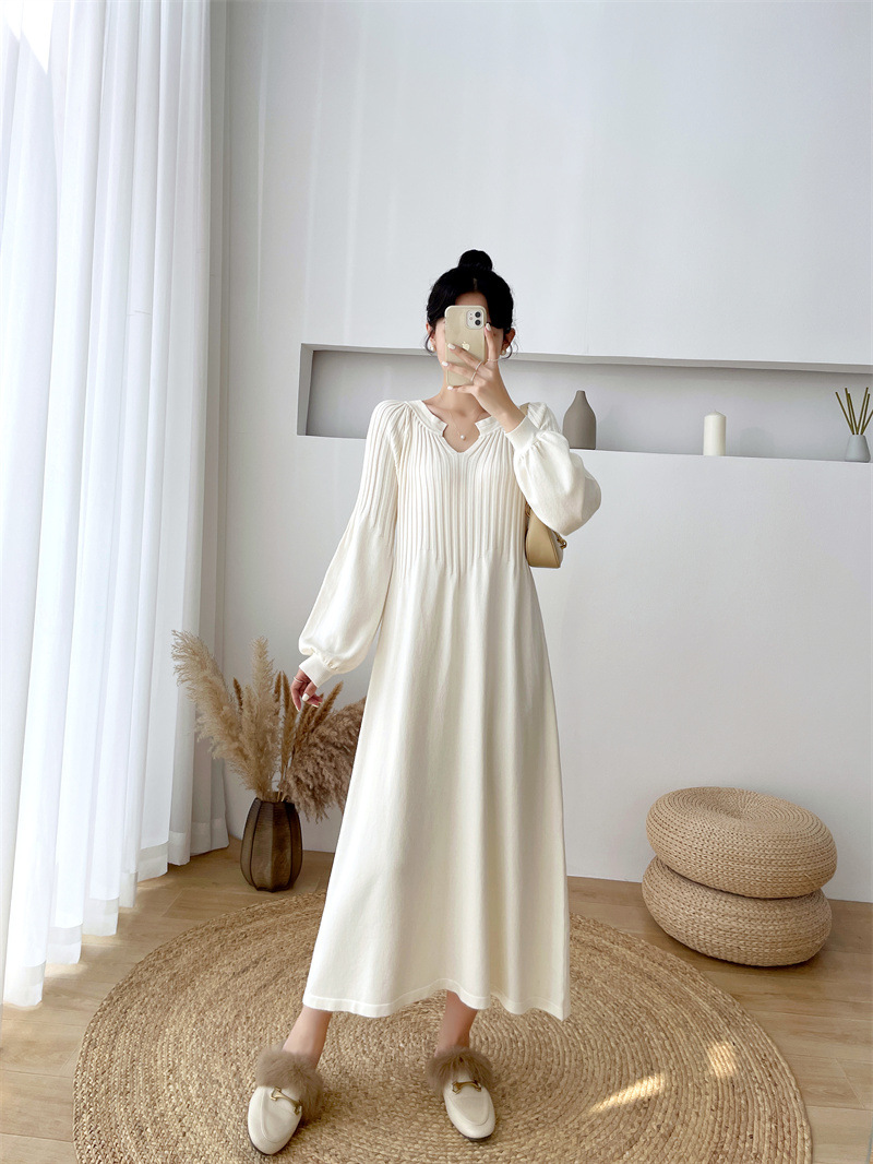 Title 7, Long Sweater Dress Over The Knee Women Wear Loo...