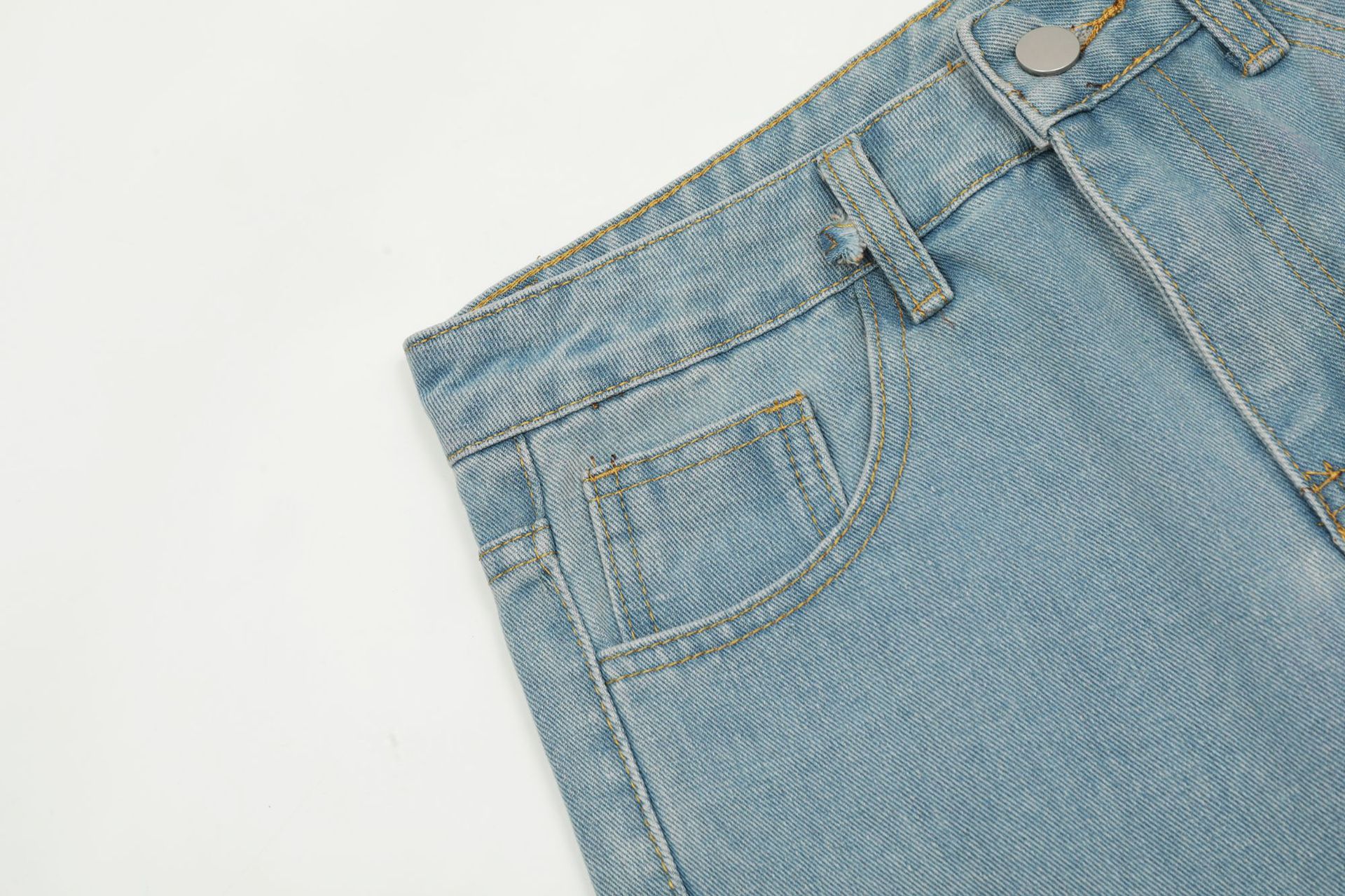 Sweet Cute Butterfly Wash Denim Trousers - Image 5