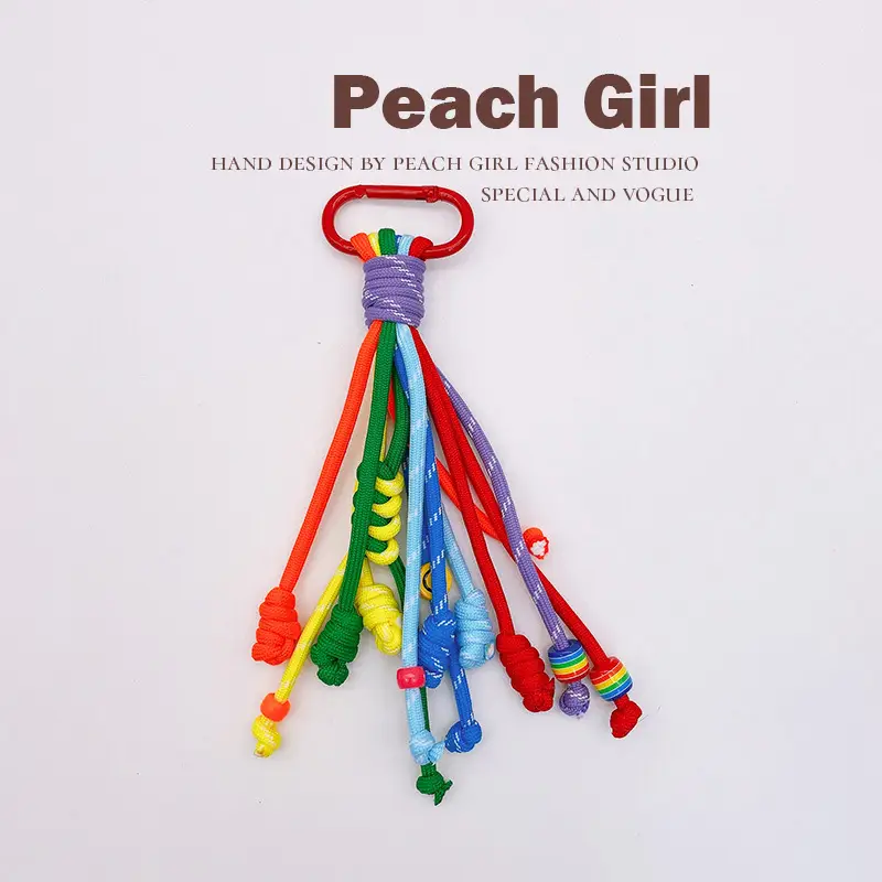 Colorful Braided Rope Creative Style Keychain Pendant