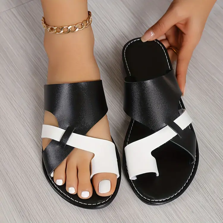 Women's Plus-Size Rubber Flat Slippers