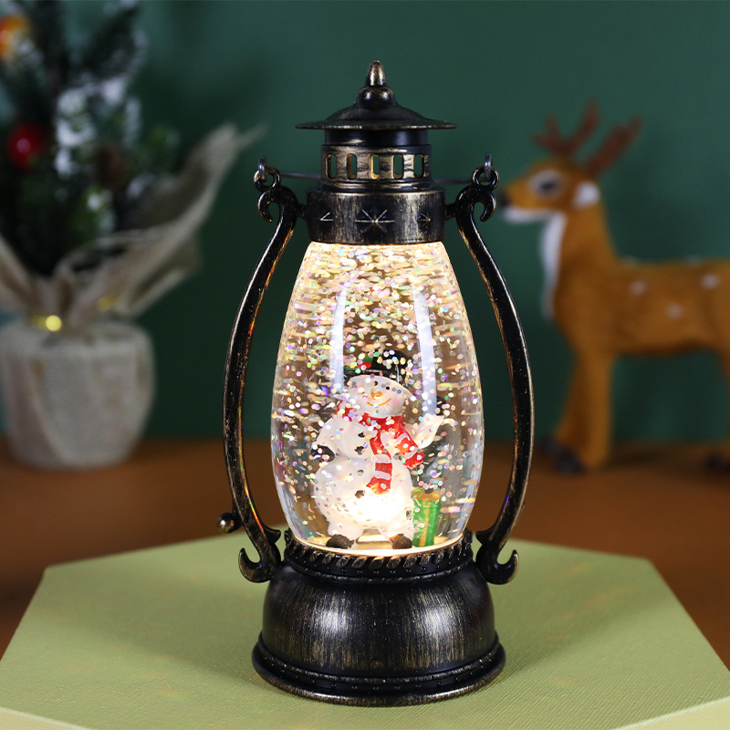 Oil Lamp Snowman