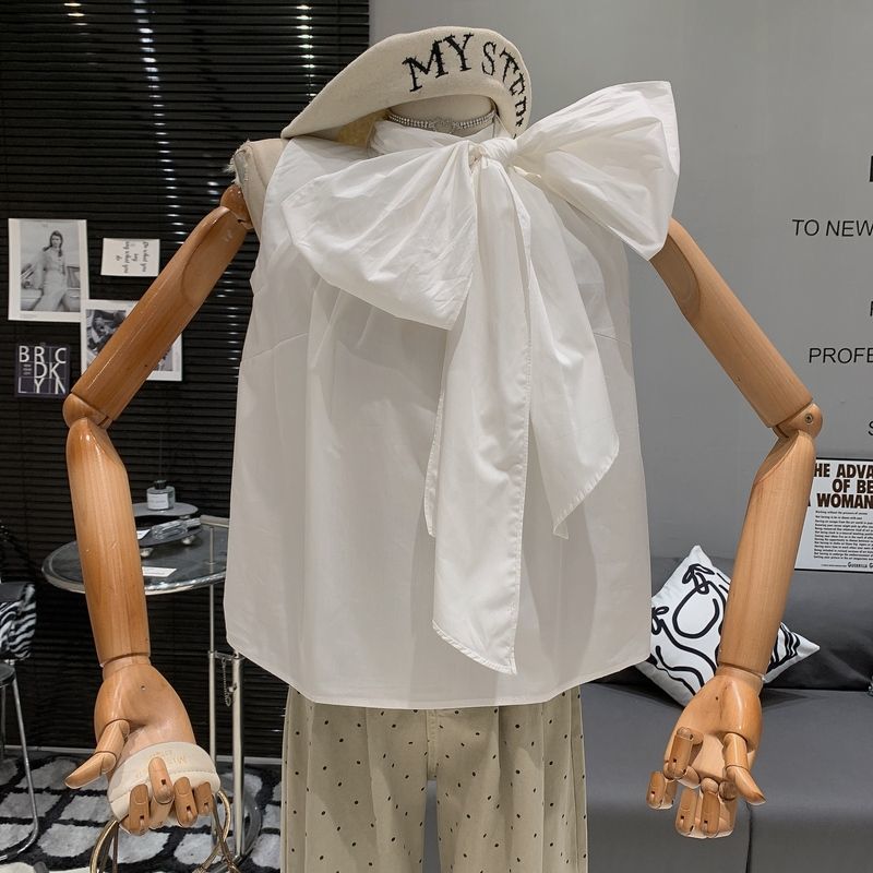 Light-luxury Chic Niche Round-neck Sleeveless Top With Tie-up Bow Detail 17 41ab5948 2ee8 41b6 a8c3 dd512fe00288