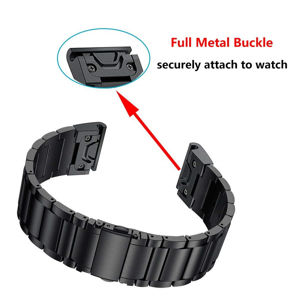 Quick-release Three-link Metal Watch Strap