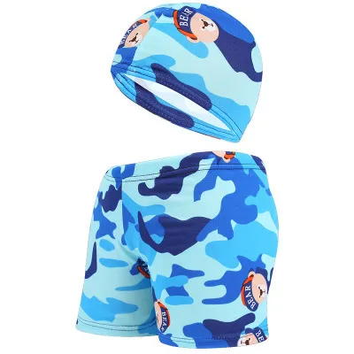 Summer Children's Cute Cartoon Beach Pants Swimming Cap Suit Yk4805 5 Average Size - Shop at LoveMi