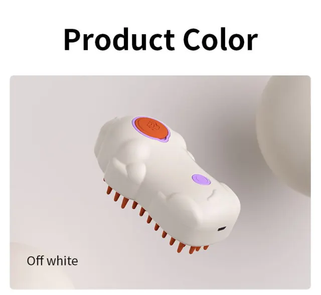 Pet Cleaning Supplies Pet Spray Comb Dogs And Cats Pet Electric Spray One click Spray Anti flying Hair Press Off White - Shop at LoveMi