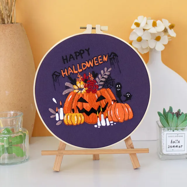 Happy Halloween Handmade Embroidery Diy Material Package Cx11406 - Shop at LoveMi