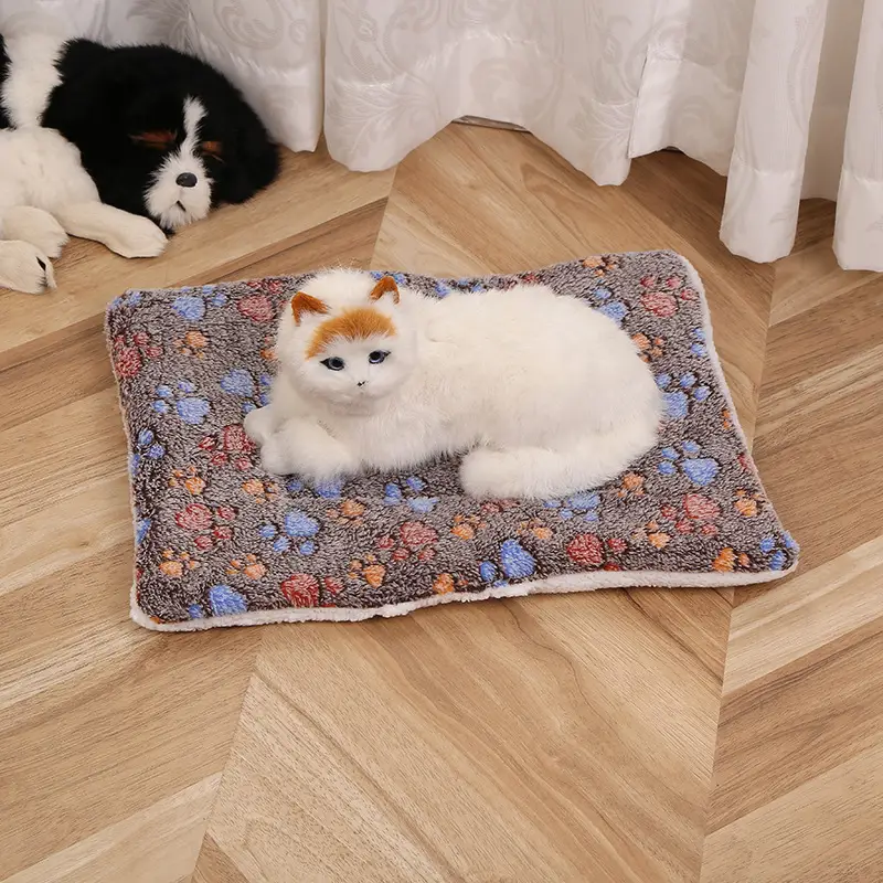 Pet Mat Warm Blanket Cartoon Double-sided Kennel