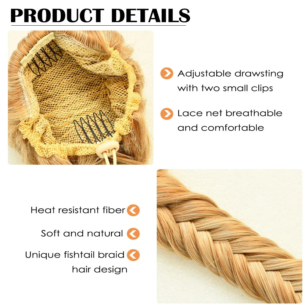 Synthetic Braided Fishtail Horse Tail Women's Wig