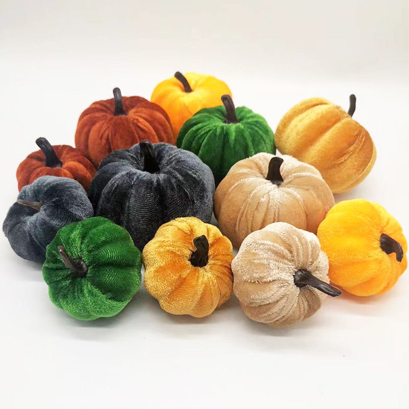 Table-top Decoration Flannel Pumpkin (Yellow-5cm)