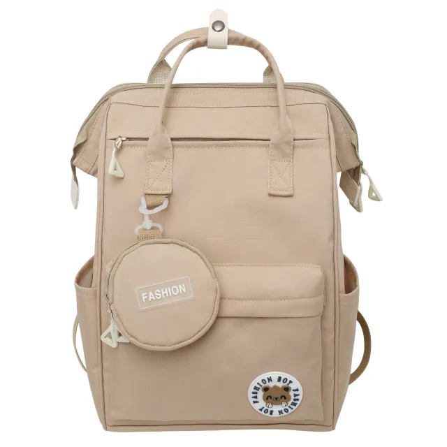 Backpack Travel Simple Style High School Backpack Khaki - Shop at LoveMi