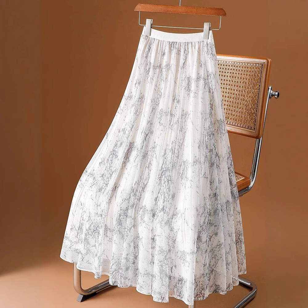 Two-way Wear High-end Printed Chiffon Skirt