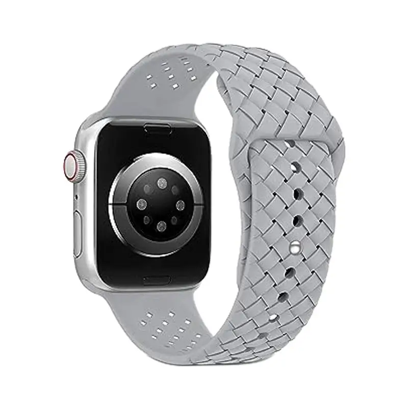 Woven Pattern Silicone Watch Strap
