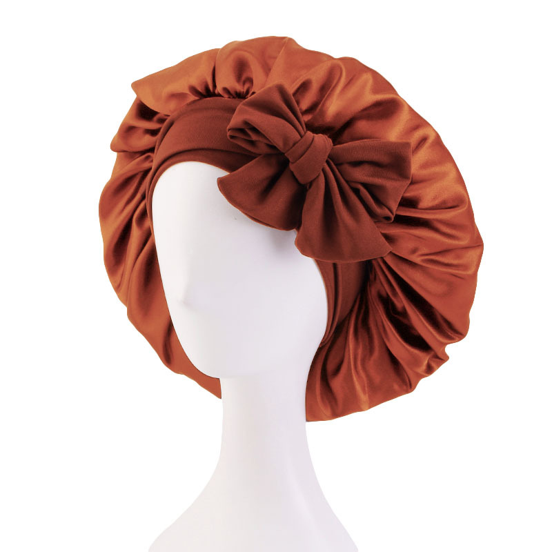 Solid Color Simulation Silk Elastic Ribbon Colored Ding Round Hat