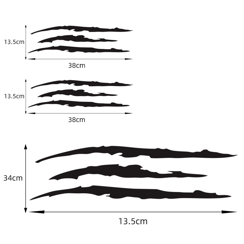 Hood Waterproof Ghost Trend Paw Scratch Car Stickers Decals - Image 7