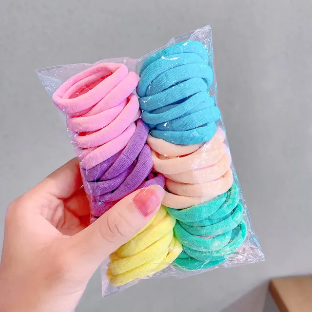 Candy Color Basic Hair Rope Hair Accessories Towel Hair Ring Combination Suit Simple All match Rubber Band Headdress For Hair Ties Spring - Shop at LoveMi