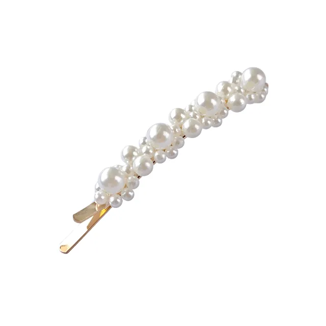 Hair Accessories Pearl Barrettes Updo BB Clip Shredded Hairpin Fishing Thread Hand woven Hair Clip Bang Side Clip 18 Four Flower Curved Clip - Shop at LoveMi