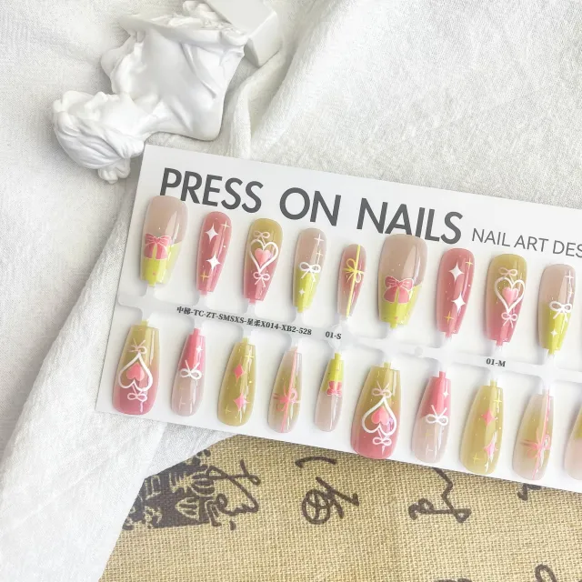 Dopamine Sweet Cool INS Style Dark French Fake Nail Tip Star Soft 01 Style - Shop at LoveMi