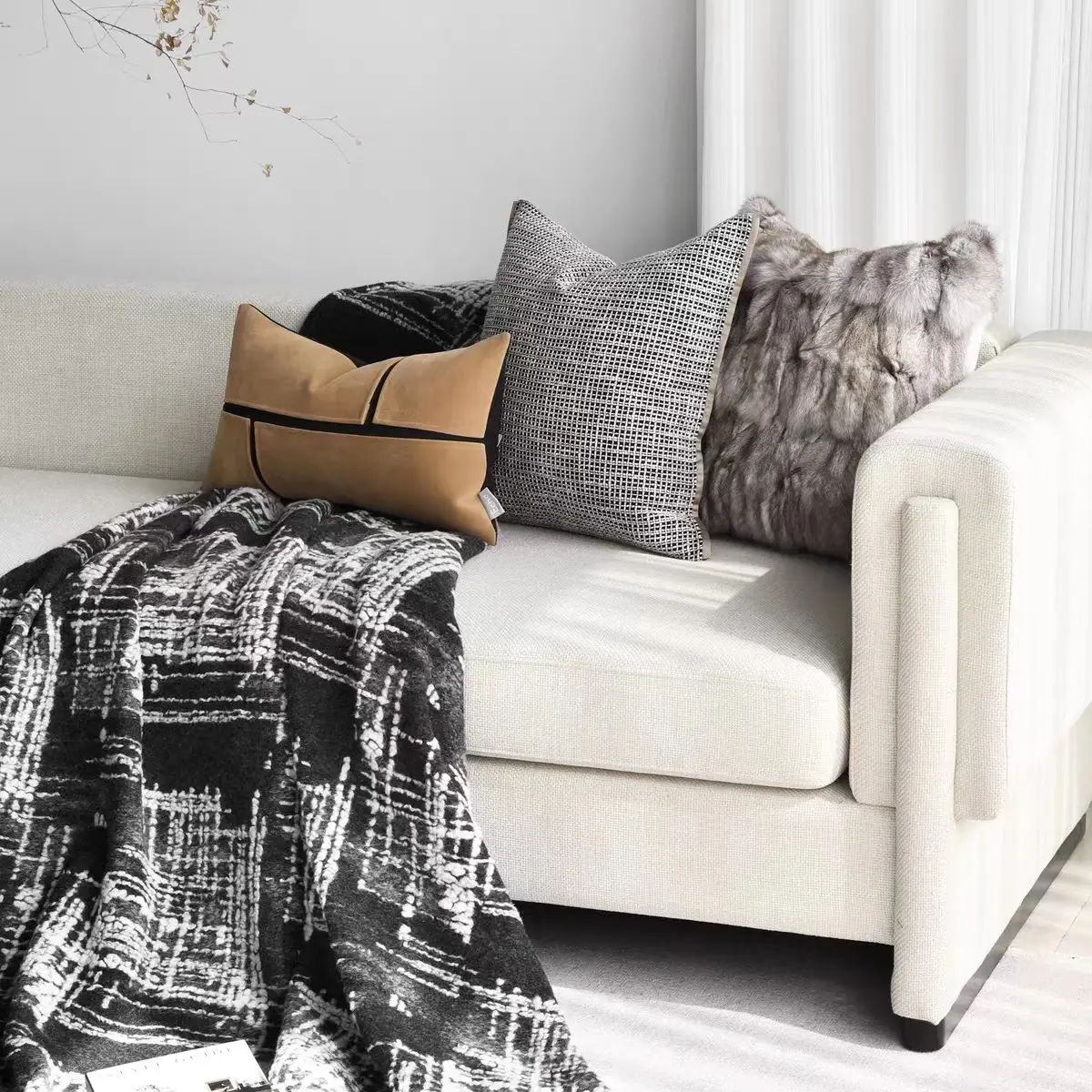 Bed Blanket Towel Sofa Cover Model Room