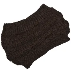 Women's Fashion Winter Hat Widened Solid Color Hair Bands - Brown - View 1