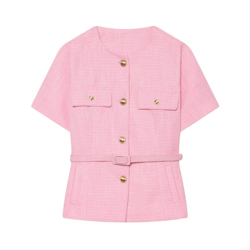 Women's Autumn French-style Belted Half-sleeve Jackettop