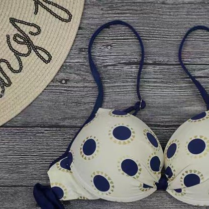 Polka Dot Beach Split Swimsuit Women's Lace-up