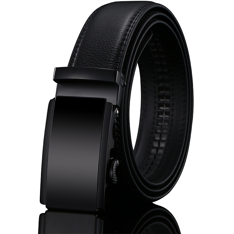 Mens Genuine Leather Belt With Automatic Buckle