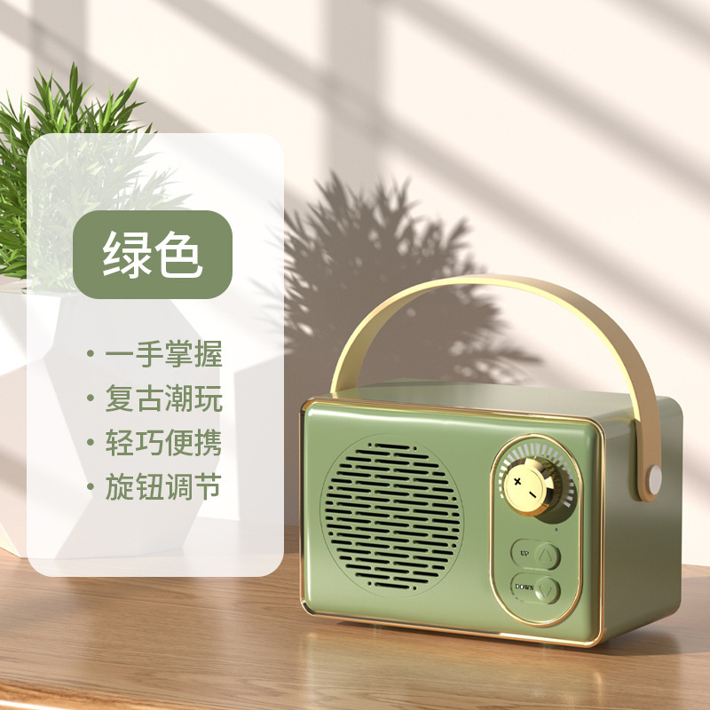 Portable Vintage Bluetooth Speaker With Powerful Bass High Quality Sound