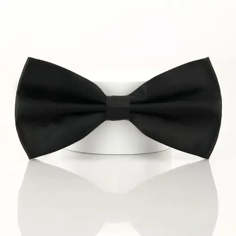 Black Double-layered Bow Tie for Suits
