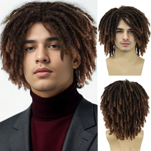 Men's African Dreadlocks Chemical Fiber Full head Wig T1B 30 Color - Shop at LoveMi