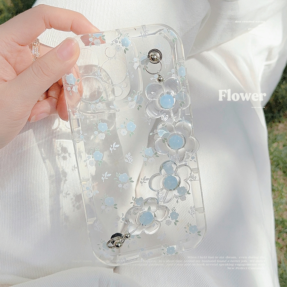 Fresh And Summery Blue Floral Phone Case