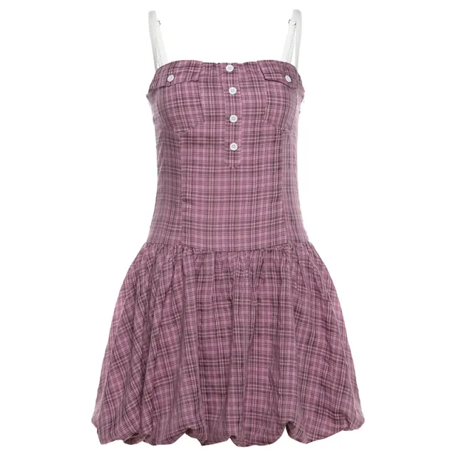 Backless Slim Fit Suspender Skirt Pink - Shop at LoveMi