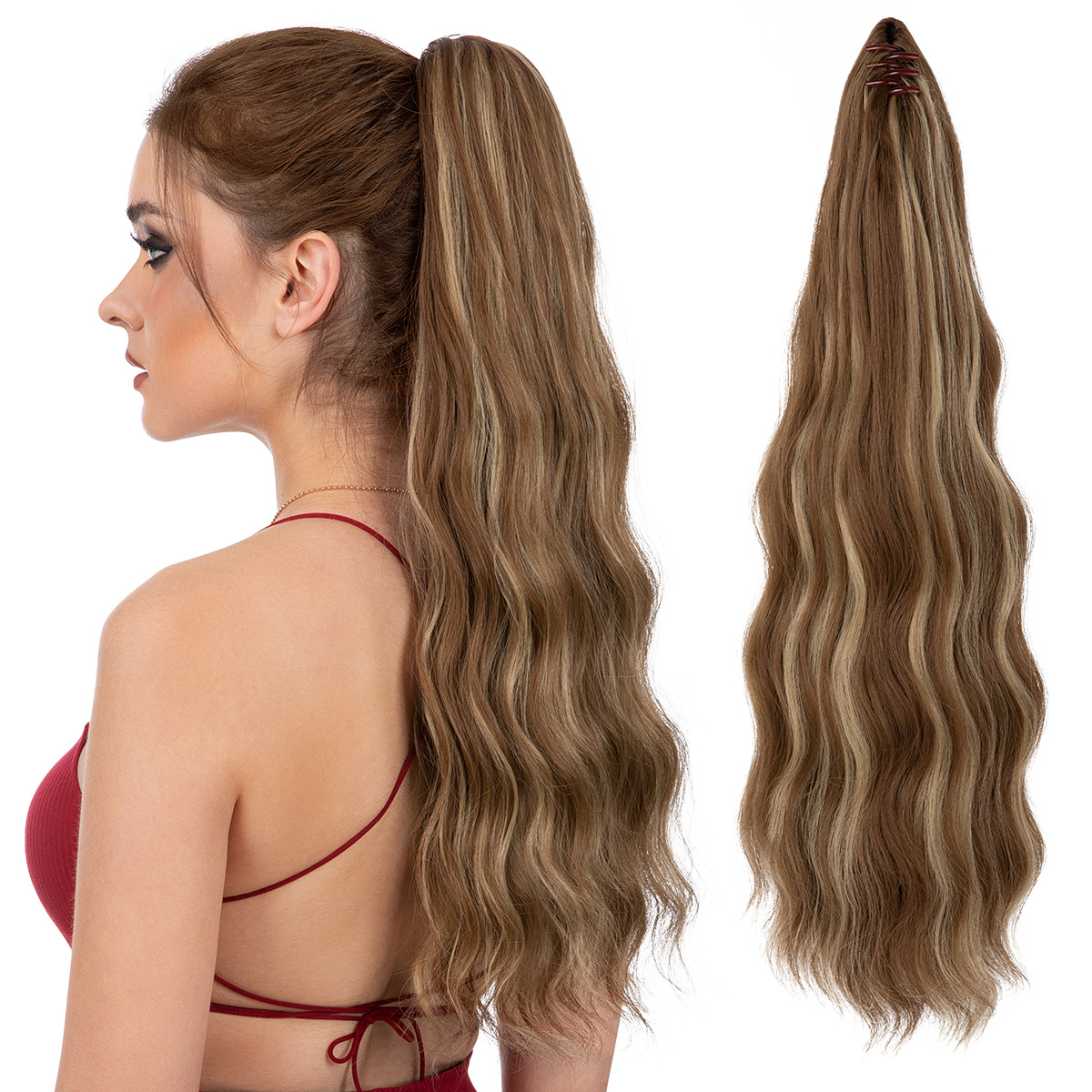 European And American Womens Wigs With Long Ponytails