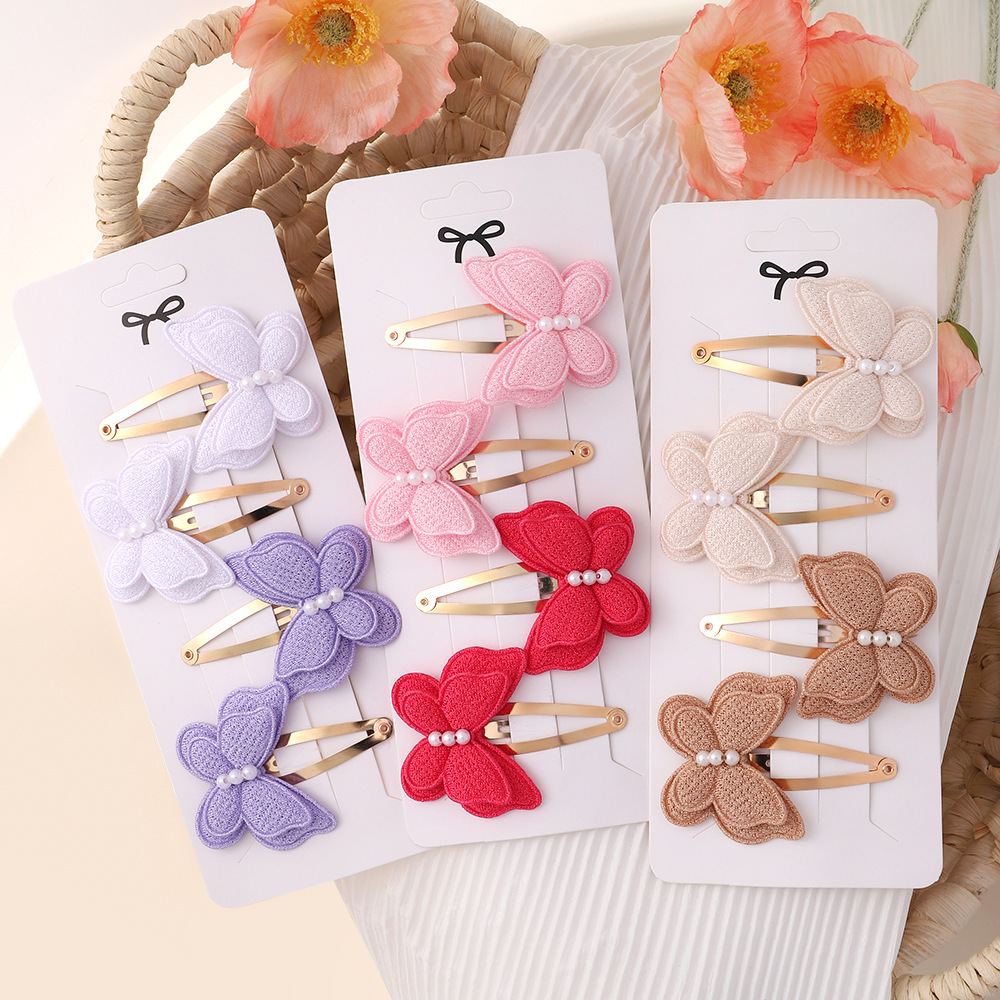New Double-Layer Bow Hair Clip Set
