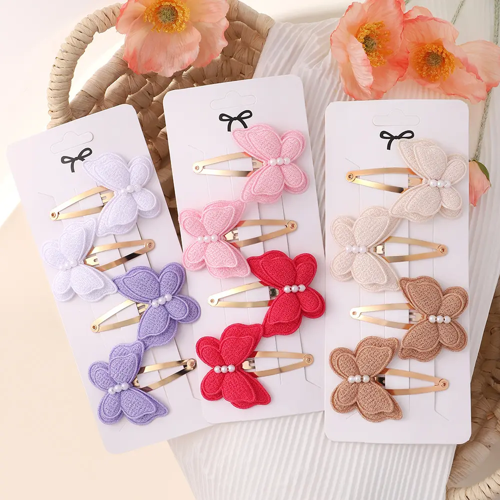 New Double-Layer Bow Hair Clip Set