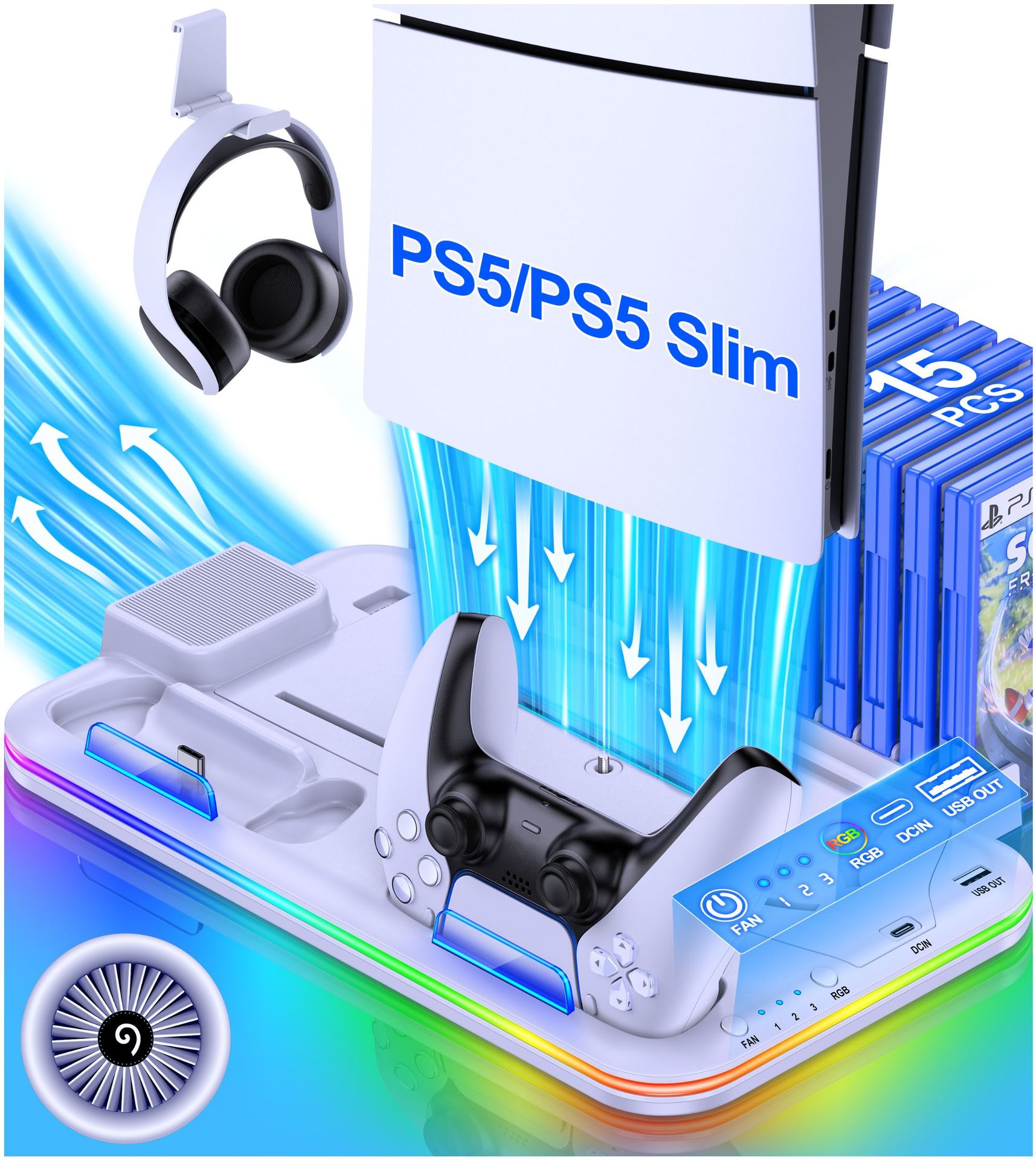 Slim Stand PS5 Controller Cooling Station - Image 16