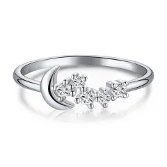 Sterling Silver Geometric Love Heart-shaped Ring Versatile - No 5 - View 1