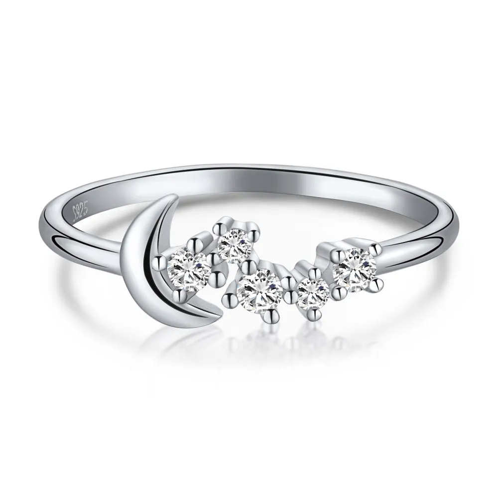 Sterling Silver Geometric Love Heart-shaped Ring Versatile - No 5