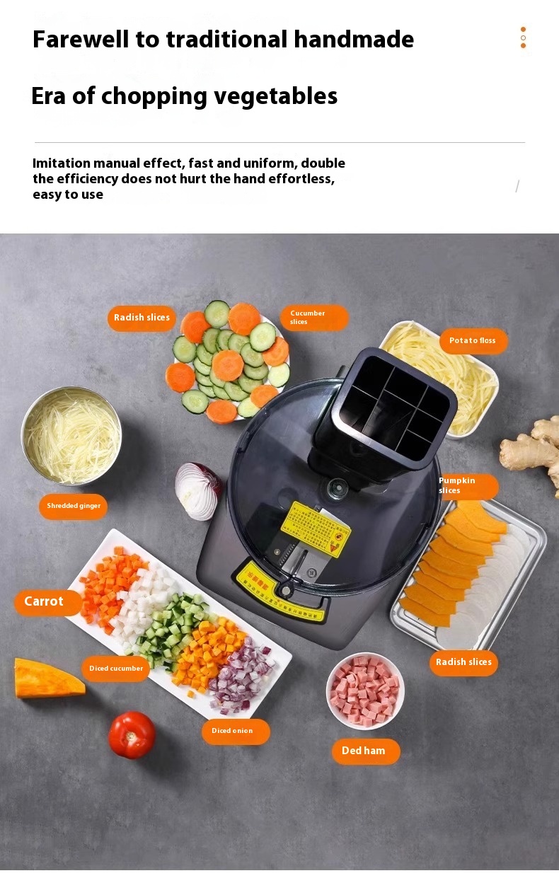 Commercial Vegetable Cutter Multi-function Automatic Dicing Slice - Image 15